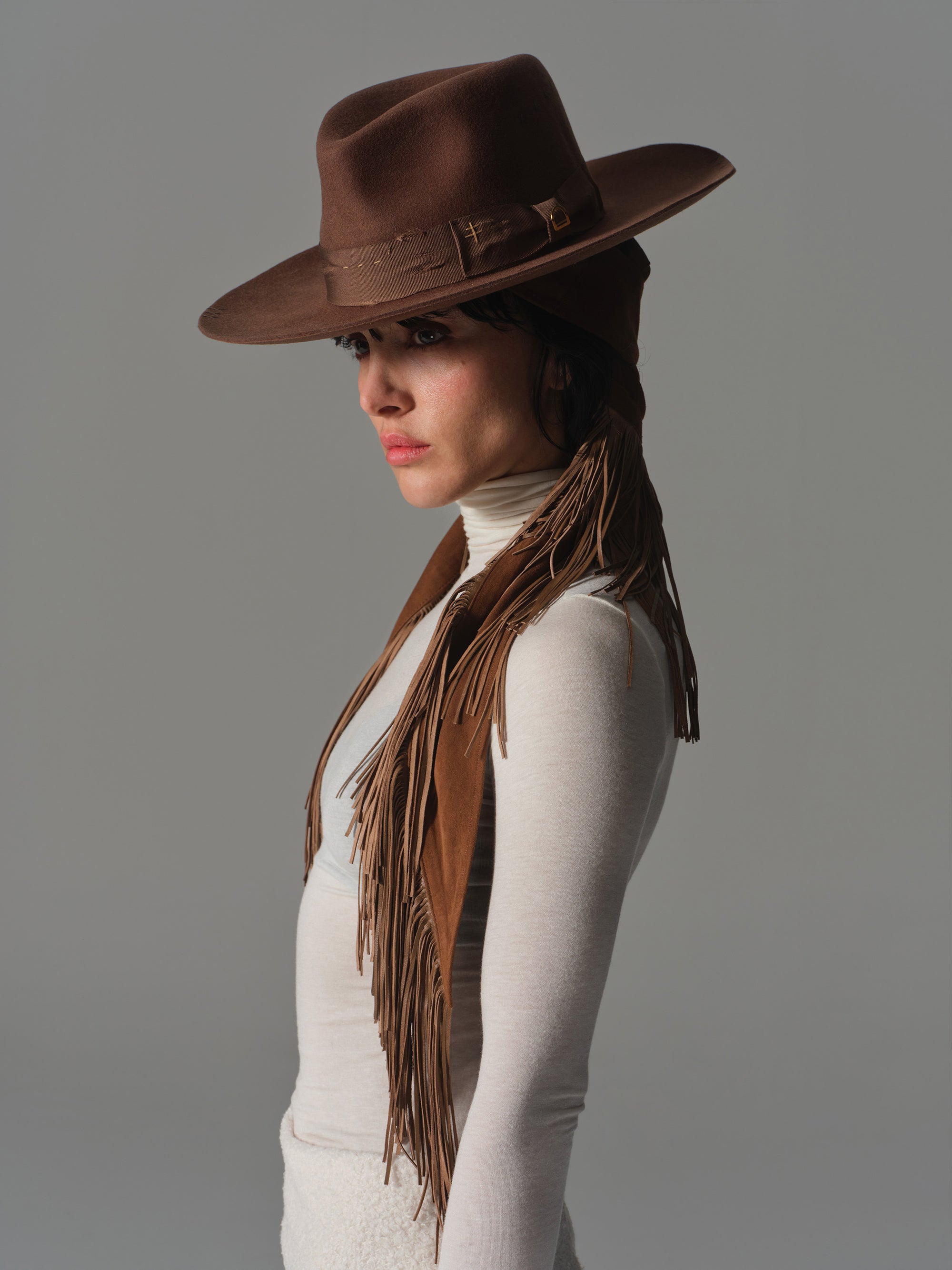 Ragged Luxe Brown Fedora Hat