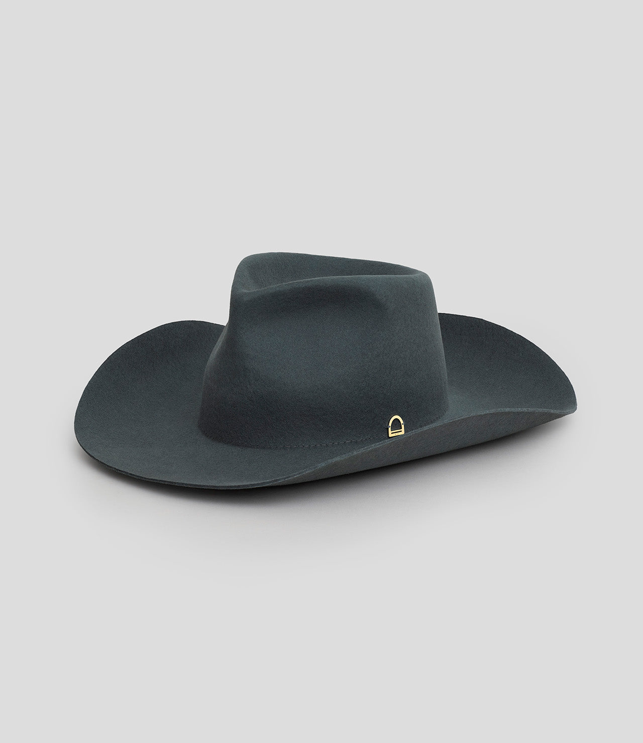 Petrol Cowboy Hat - Gold Stirrup Accent