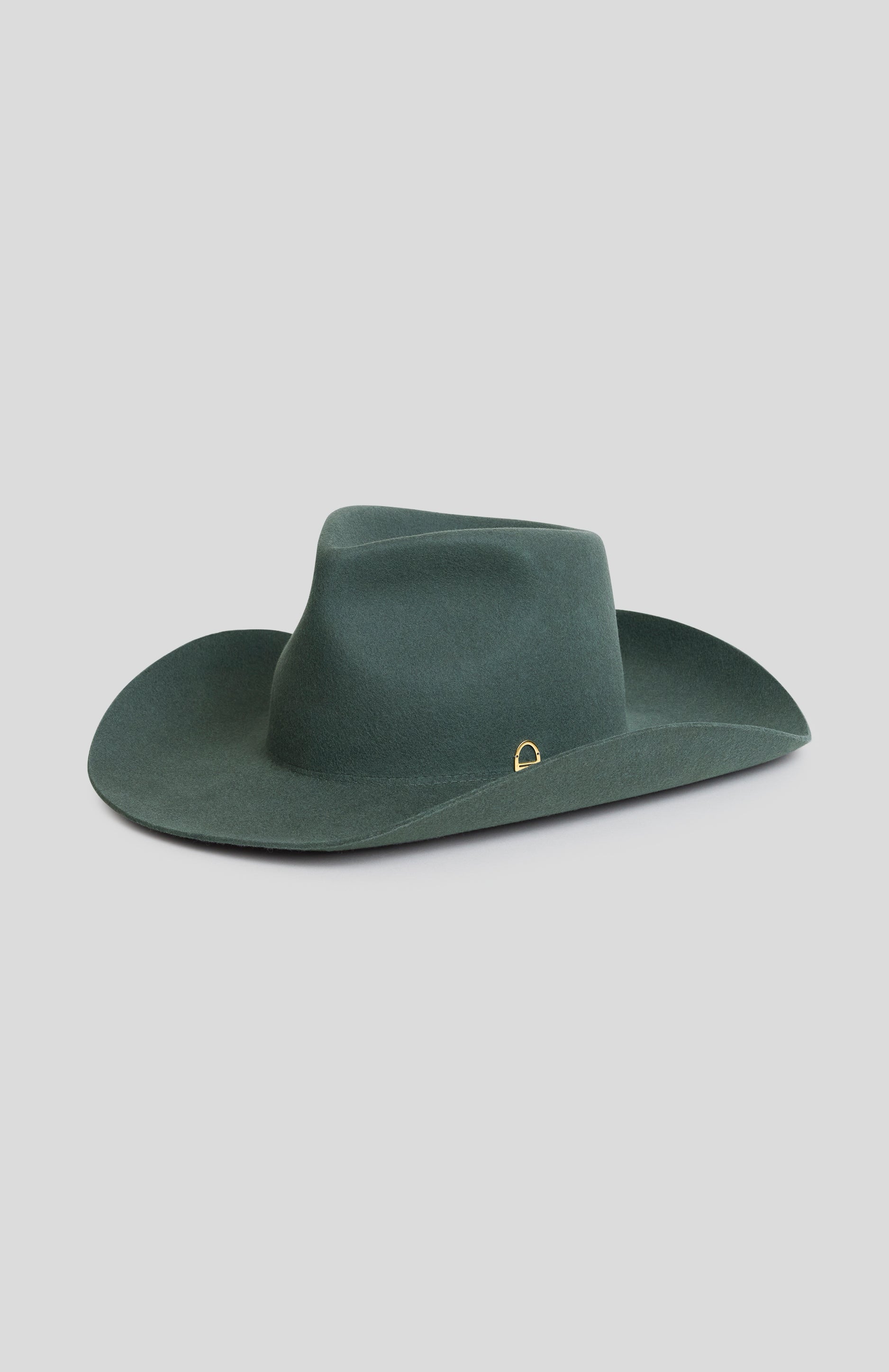 Petrol Cowboy Hat - Gold Stirrup Accent