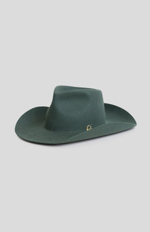 Petrol Cowboy Hat - Gold Stirrup Accent