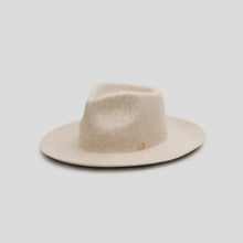 Ivory Fedora Hat - Gold Stirrup Accent