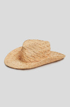 Straw Cowboy Hat - Gold Stirrup Accent